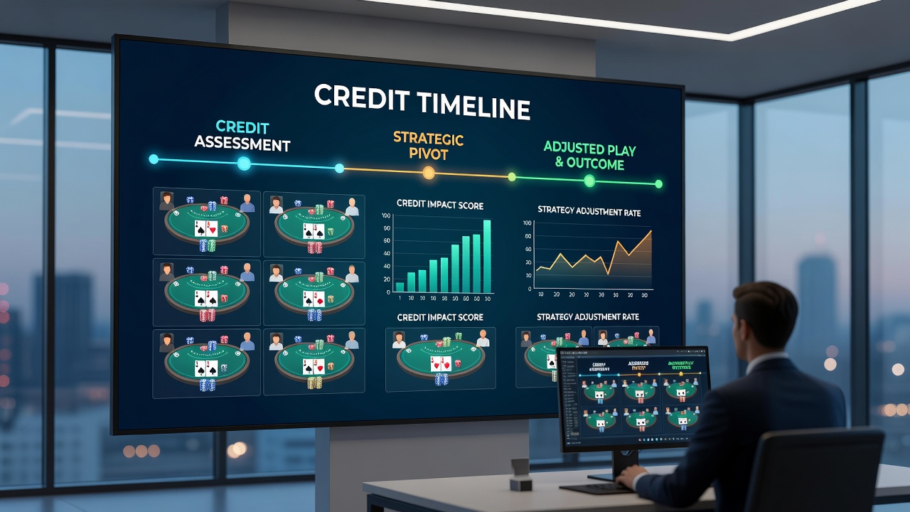 Player dashboard displaying multiple blackjack tables with active credit countdown indicators