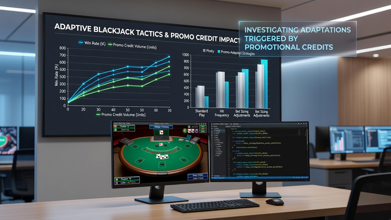 Diagram showing how promotional credits alter standard blackjack betting patterns at virtual tables