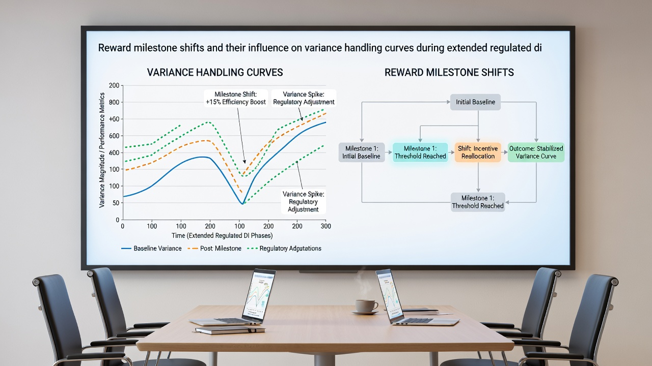 Graph overlay on blackjack gameplay illustrating variance curve changes at reward milestone points during long sessions