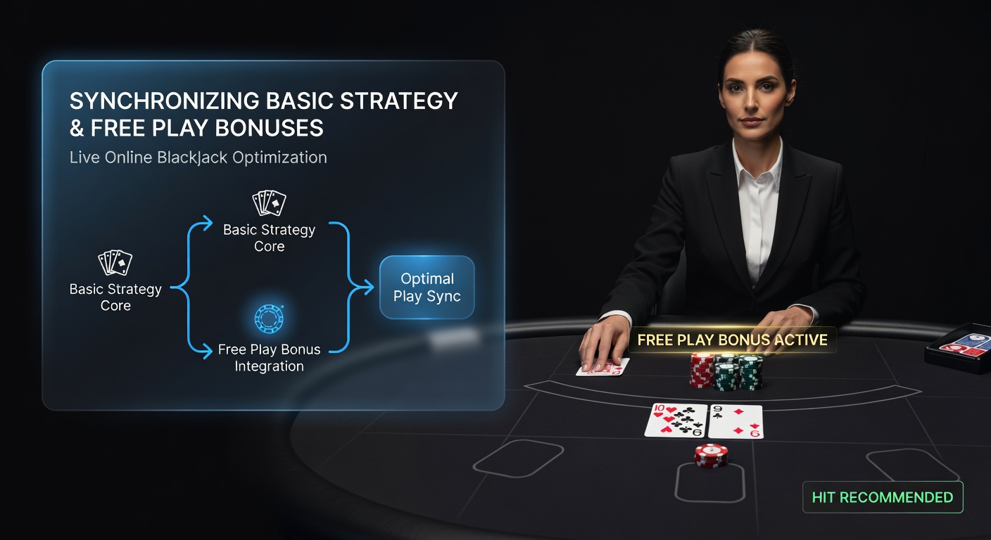 Digital chart overlay showing basic strategy decisions synced with bonus wagering meters in a live blackjack stream