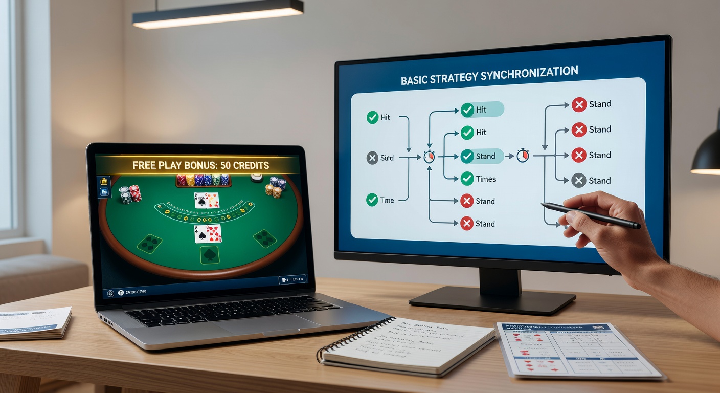 Live dealer table screenshot with strategy chart beside bonus tracker, illustrating synchronized play during a bonus session